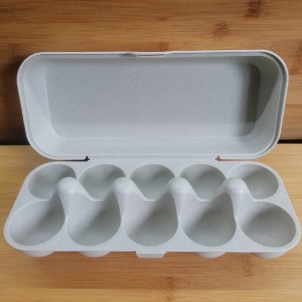 boîte 10 œufs lavable vide beige